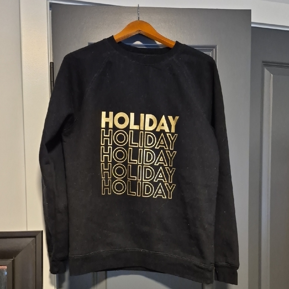 Brunette The Label Black and Gold Holiday Sweatshirt